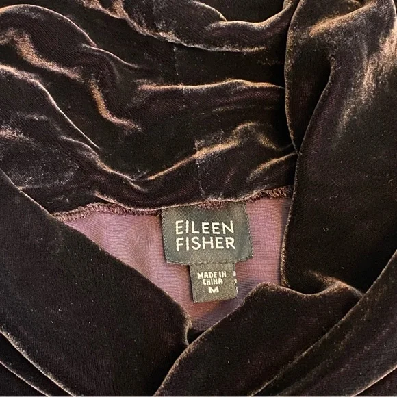 Eileen Fisher Purple Silk Velvet Sleeveless Top - Picture 7 of 9